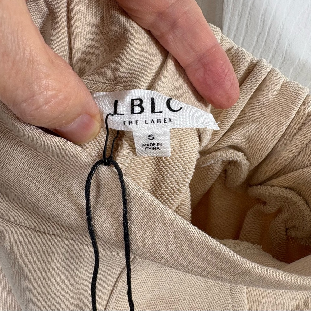 NWT LBLC The Label (Revolve) Women's Joggers Sweatpants Cream Off-White Sz Small - Picture 5 of 9